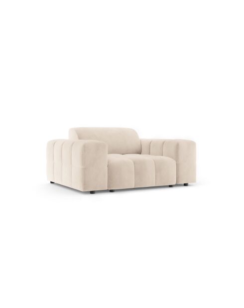 Fauteuil Luc en tissu structurel 1 place le sable - 124x99x77 cm