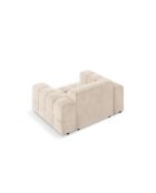 Fauteuil Luc en tissu structurel 1 place le sable - 124x99x77 cm