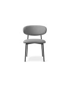 Ensemble de 2 chaises Nina en tissu structuré 1 place gris chaud - 55x52x78 cm