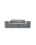 Canapé Luc en tissu structurel 2 places gris - 178x99x77 cm