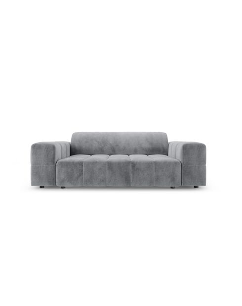 Canapé Luc en tissu structurel 2 places gris - 178x99x77 cm