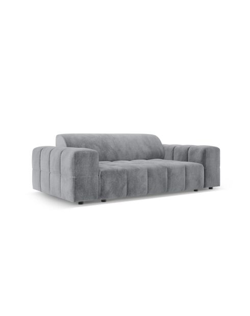 Canapé Luc en tissu structurel 2 places gris - 178x99x77 cm