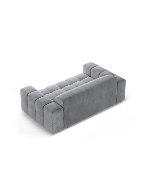 Canapé Luc en tissu structurel 2 places gris - 178x99x77 cm