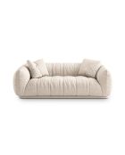 Canapé Julia en tissu structurel 2 places beige - 200x100x68 cm