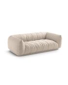 Canapé Julia en tissu structurel 2 places beige - 200x100x68 cm