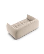 Canapé Julia en tissu structurel 2 places beige - 200x100x68 cm