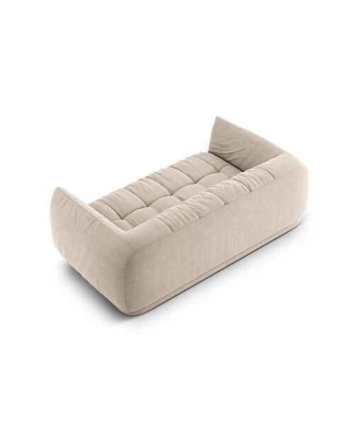 Canapé Julia en tissu structurel 2 places beige - 200x100x68 cm