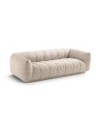 Bank Julia in beige structuurstof voor 3 personen - 225x100x68 cm