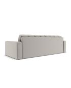 Yohan Sofa aus Strukturstoff 4 Sitze hellgrau - 227x90x72 cm