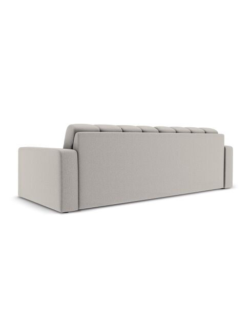 Yohan Sofa aus Strukturstoff 4 Sitze hellgrau - 227x90x72 cm