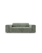 Luc Sofa aus Strukturstoff 2-Sitzer in dunklem Olivgrün - 178x99x77 cm
