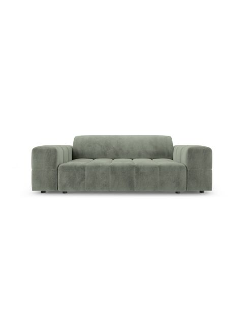 Canapé Luc en tissu structurel 2 places vert olive foncé - 178x99x77 cm