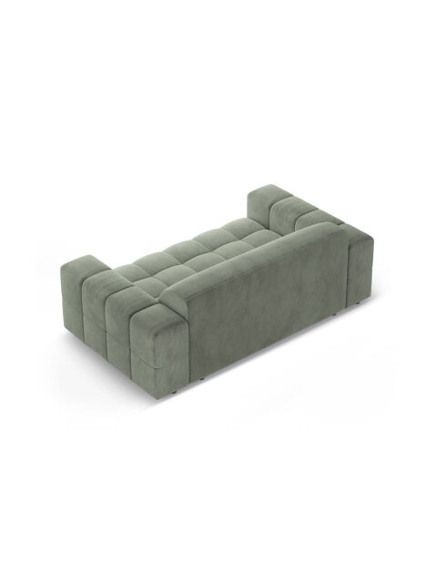 Canapé Luc en tissu structurel 2 places vert olive foncé - 178x99x77 cm