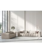 Modulares Sofa Lorella aus Strukturstoff platziert den Sand - 230x85x70 cm