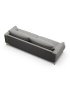 Sofa Margot aus Strukturstoff für 4 Sitze, Eschenmix - 230x95x75 cm