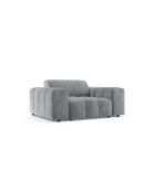 Sessel Luc aus Strukturstoff, 1-Sitzer, grau - 124x99x77 cm
