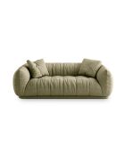 Canapé Julia en tissu structurel 2 places olive - 200x100x68 cm