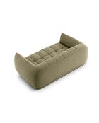 Canapé Julia en tissu structurel 2 places olive - 200x100x68 cm