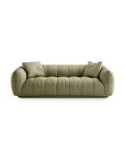 Sofa Julia aus Strukturstoff 3 Sitze oliv - 225x100x68 cm