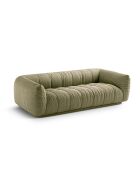 Sofa Julia aus Strukturstoff 3 Sitze oliv - 225x100x68 cm