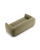 Sofa Julia aus Strukturstoff 3 Sitze oliv - 225x100x68 cm