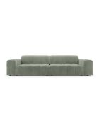 Luc bank in structuurstof 4 stoelen donker olijfgroen - 244x99x77 cm