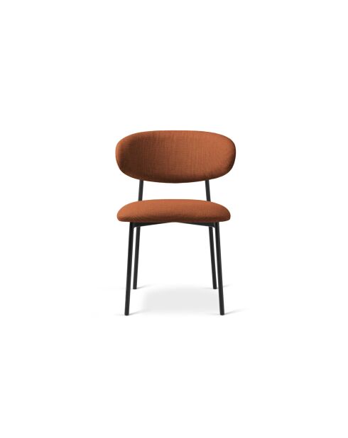 Set di 2 sedie Nina in tessuto strutturato 1 posto mattone - 55 x 52 x 78 cm