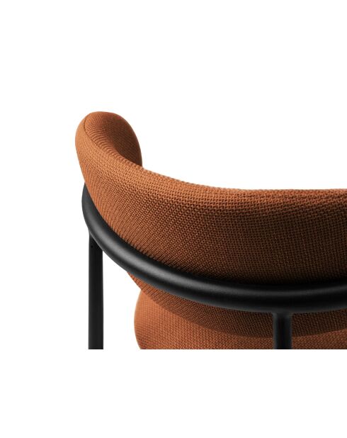Set di 2 sedie Nina in tessuto strutturato 1 posto mattone - 55 x 52 x 78 cm