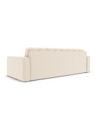 Yohan Sofa aus Strukturstoff 4 Sitze hellbeige - 227x90x72 cm