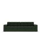Yohan bank in structuurstof 4 zitplaatsen donkergroen - 227x90x72 cm