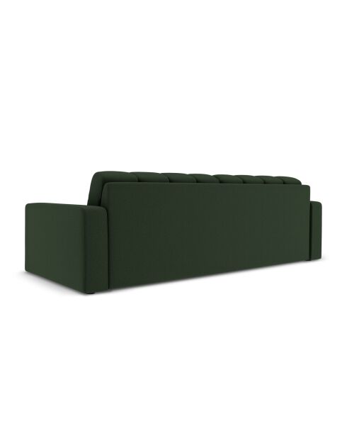 Yohan Sofa aus Strukturstoff 4 Sitze dunkelgrün - 227x90x72 cm