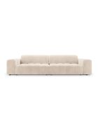Luc Sofa aus Strukturstoff 4 Sitze Sand - 244x99x77 cm