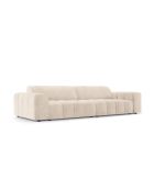 Luc Sofa aus Strukturstoff 4 Sitze Sand - 244x99x77 cm