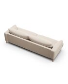 Sofa Margot aus beigem 4-Sitzer-Strukturstoff - 230x95x75 cm