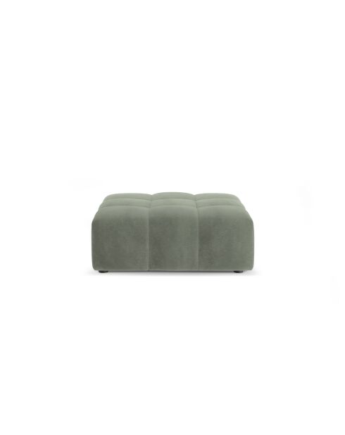 Pouf Luc in tessuto strutturale 1 posto verde oliva scuro - 99x80x40 cm