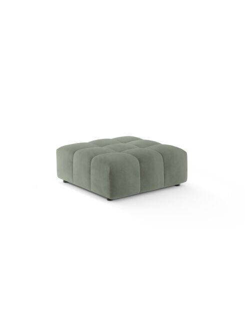 Pouf Luc in tessuto strutturale 1 posto verde oliva scuro - 99x80x40 cm