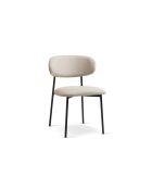 Set van 2 Nina stoelen in beige gestructureerde 1-zitsstof - 55 x 52 x 78 cm