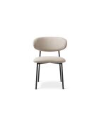 Set van 2 Nina stoelen in beige gestructureerde 1-zitsstof - 55 x 52 x 78 cm