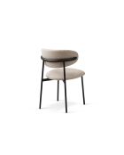 Set van 2 Nina stoelen in beige gestructureerde 1-zitsstof - 55 x 52 x 78 cm