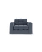 Fauteuil Yohan in structuurstof 1-zits donkerblauw - 97x90x72 cm