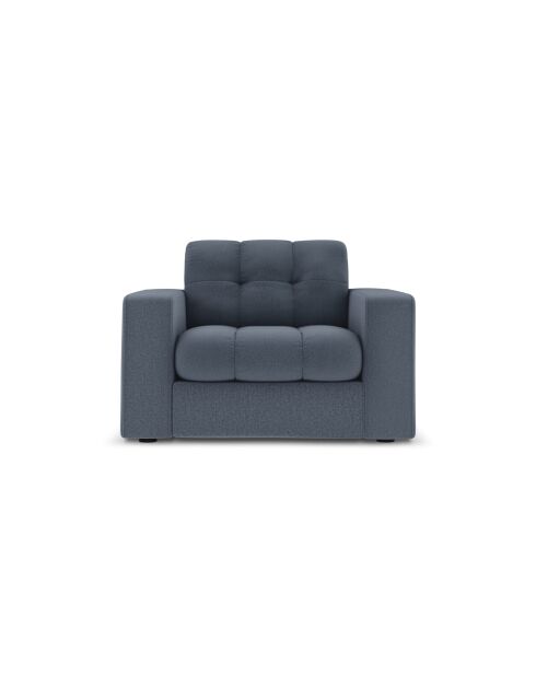 Yohan Sessel aus Strukturstoff 1-Sitzer dunkelblau - 97x90x72 cm