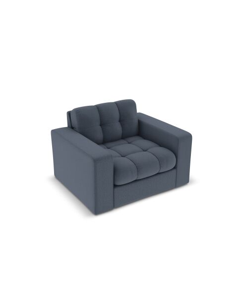 Yohan Sessel aus Strukturstoff 1-Sitzer dunkelblau - 97x90x72 cm