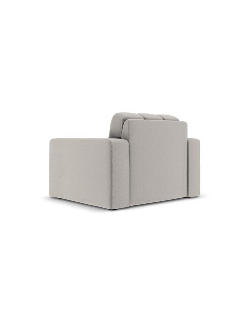 Fauteuil Yohan in structuurstof 1-zits lichtgrijs - 97x90x72 cm
