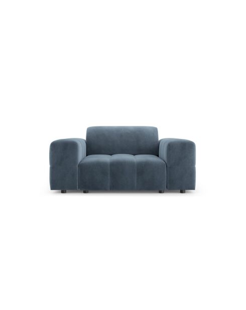 Sessel Luc aus Strukturstoff, 1-Sitzer, dunkelblau - 124x99x77 cm