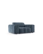 Sessel Luc aus Strukturstoff, 1-Sitzer, dunkelblau - 124x99x77 cm