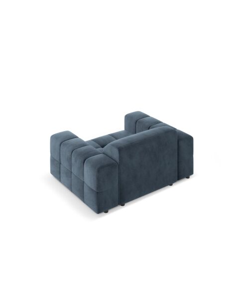 Sessel Luc aus Strukturstoff, 1-Sitzer, dunkelblau - 124x99x77 cm