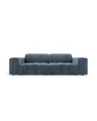 Luc Sofa aus dunkelblauem 3-Sitzer-Strukturstoff - 204x99x77 cm