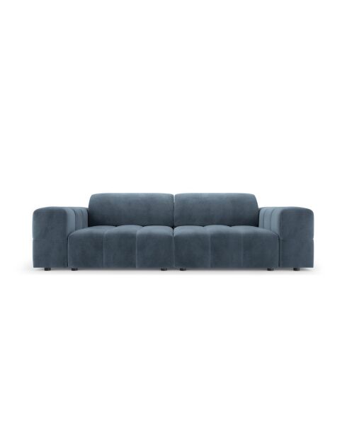 Luc Sofa aus dunkelblauem 3-Sitzer-Strukturstoff - 204x99x77 cm