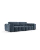 Luc Sofa aus dunkelblauem 3-Sitzer-Strukturstoff - 204x99x77 cm