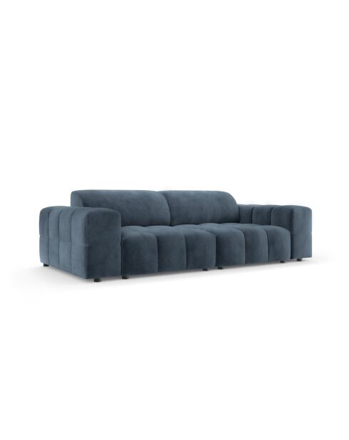 Luc Sofa aus dunkelblauem 3-Sitzer-Strukturstoff - 204x99x77 cm
